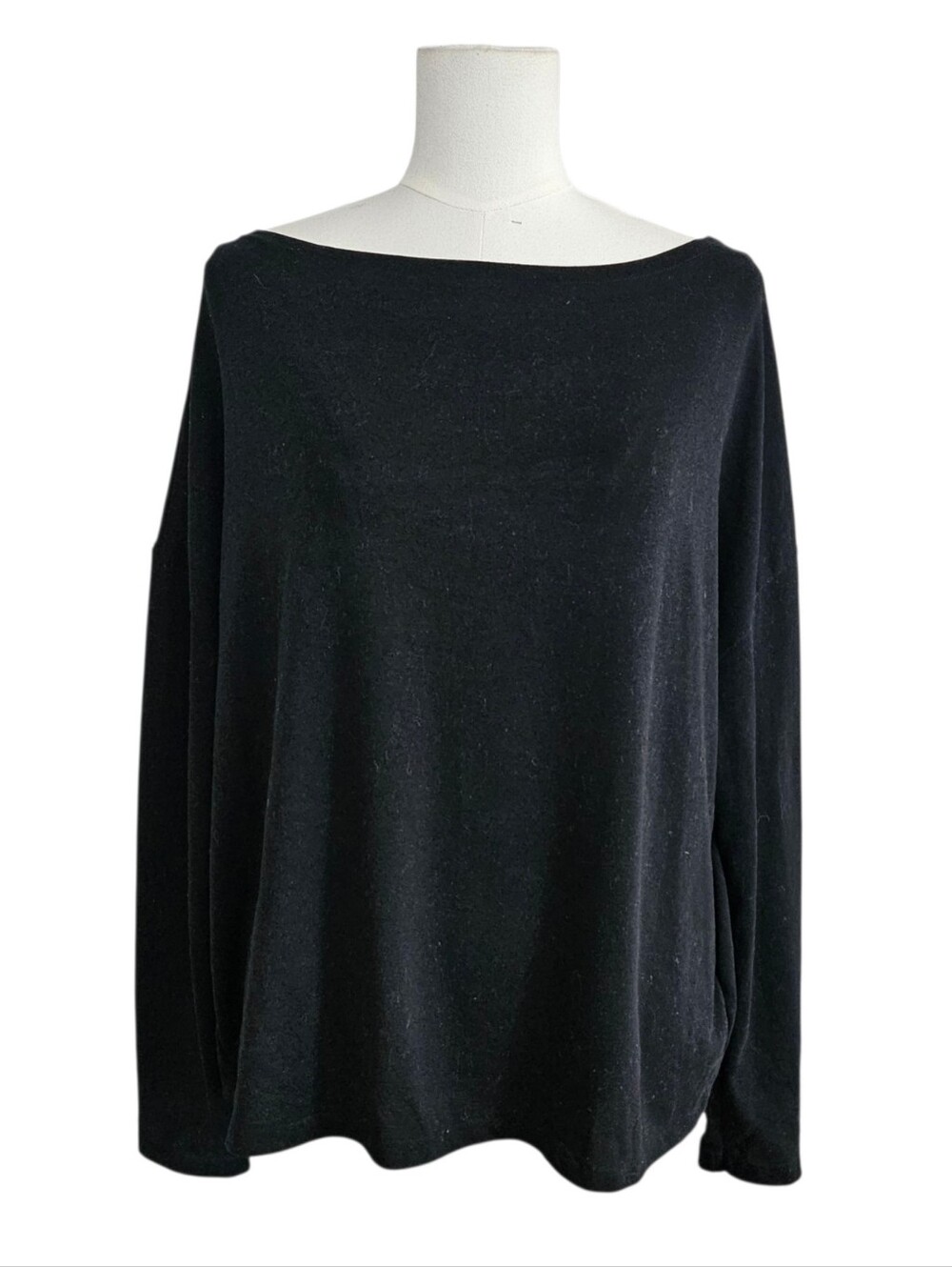 AllSaints Black Rita Tee Long Sleeve Crew Neck Top Size S - Picture 2 of 7